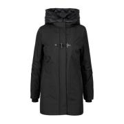 Iconische Dubbel-Front Parka Fay , Black , Dames