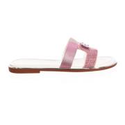 Slipper-stijl Sandalen met Origineel Ontwerp Liu Jo , Pink , Dames