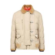 Beige Stoffen Jas met Kraag Fay , Beige , Heren