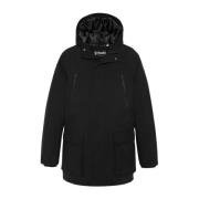 Parka met Afneembare Bontcapuchon - Schott Schott NYC , Black , Heren