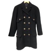 Pre-owned Wool outerwear Versace Pre-owned , Black , Dames