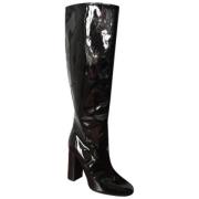 Pre-owned Leather boots Bottega Veneta Vintage , Black , Dames