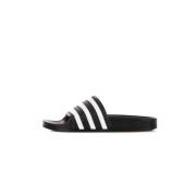 Zwarte/Witte/Zwarte Streetwear Slippers Adidas , Black , Heren