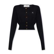 Cardigan met logo Vivienne Westwood , Black , Dames