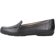 Elegante Moc A Loafers voor Vrouwen Geox , Black , Dames