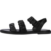 Stijlvolle platte sandalen voor vrouwen Geox , Black , Dames