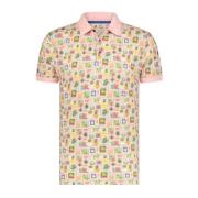 Roze poloshirt met korte mouwen A fish named Fred , Pink , Heren