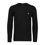 Zwarte lamswollen trui Lyle & Scott , Black , Heren