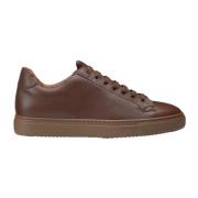 Bruine Leren Sneakers Doucal's , Brown , Heren