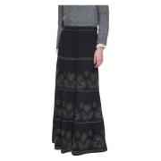 Geborduurde rok Robby Antik Batik , Black , Dames