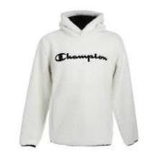 Authentieke Sherpa Hood Witte Polar Hoodie Champion , White , Heren