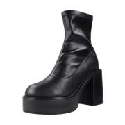 Heeled Boots Mtng , Black , Dames