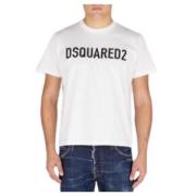 Witte T-shirts en Polos Dsquared2 , White , Heren