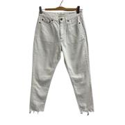 Pre-owned Cotton jeans Saint Laurent Vintage , White , Dames