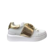 Nuke45 Wit/Goud Sneakers Pollini , White , Dames