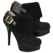 Pre-owned Suede boots Fendi Vintage , Black , Dames