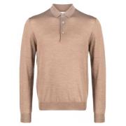 Geribbelde wollen poloshirt Lardini , Beige , Heren