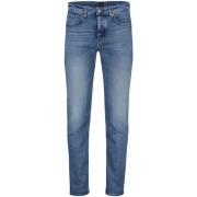 Blauwe Denim 5-Pocket Jeans Hugo Boss , Blue , Heren