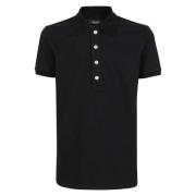 Polo Shirt Balmain , Black , Heren