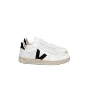 Stijlvolle Witte Zwarte Sneakers V-10 Veja , White , Dames