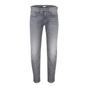 Blauwe Denim 5-Pocket Slim Fit Broek Butcher of Blue , Blue , Heren