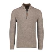 Bruine Half Zip Trui Camel Active , Brown , Heren