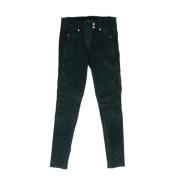 Suede Biker -broek Balmain Pre-owned , Green , Dames