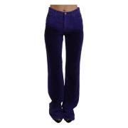 Paarse Corduroy Damesbroek Just Cavalli , Purple , Dames