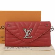 Pre-owned Leather wallets Louis Vuitton Vintage , Red , Dames