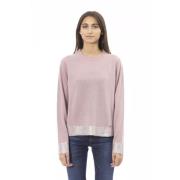 Trendy Roze Wollen Trui Baldinini , Pink , Dames