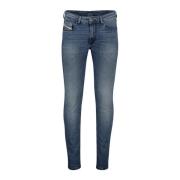 Blauwe Denim 5-Pocket Jeans Diesel , Blue , Heren
