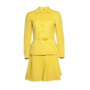 Pre-owned Wool tops Versace Pre-owned , Yellow , Dames