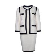 Pre-owned Cotton outerwear Chanel Vintage , White , Dames