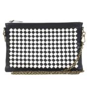 Zwarte Leren Vintage Clutch Bottega Veneta Vintage , Black , Dames