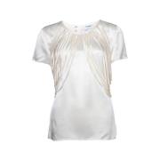 Pre-owned Silk tops Chanel Vintage , White , Dames