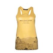 Tweedehands top Balenciaga Vintage , Yellow , Dames