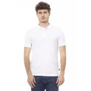 Stijlvol Geborduurd Poloshirt voor Heren Baldinini , White , Heren