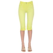 Cropped Slim Fit Jeans Msgm , Green , Dames