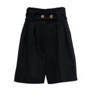 Shorts met riem Patou , Black , Dames