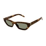 MonogramLarge Zonnebril Saint Laurent , Brown , Dames