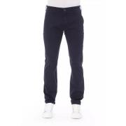 Blauwe Katoenen Chino Broek Baldinini , Blue , Heren