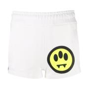 Korte shorts met voorprint en zijzakken Barrow , White , Dames