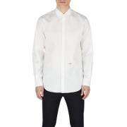 Witte Stretch Katoenen Formele Overhemd Dsquared2 , White , Heren