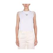 Logo Print Mouwloos T-Shirt Dsquared2 , White , Dames