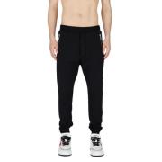 Sportieve Sweatpants met Gekke Boorden Dsquared2 , Black , Heren