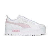 Mayze Leren Junior Sneakers Puma , White , Dames