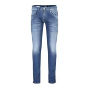 Lichtblauwe Denim Jeans Replay , Blue , Heren