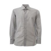 Regular Fit Overhemd met Microprint Tom Ford , Gray , Heren