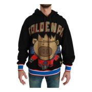 Black Sweater Pig of the Year Hooded Dolce & Gabbana , Black , Heren