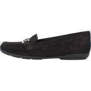 Stijlvolle Comfortabele Loafers Vrouwen Geox , Black , Dames